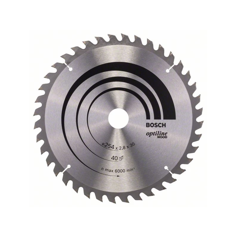 Stacionārā ripzāģa disks 254x30x40, kokam