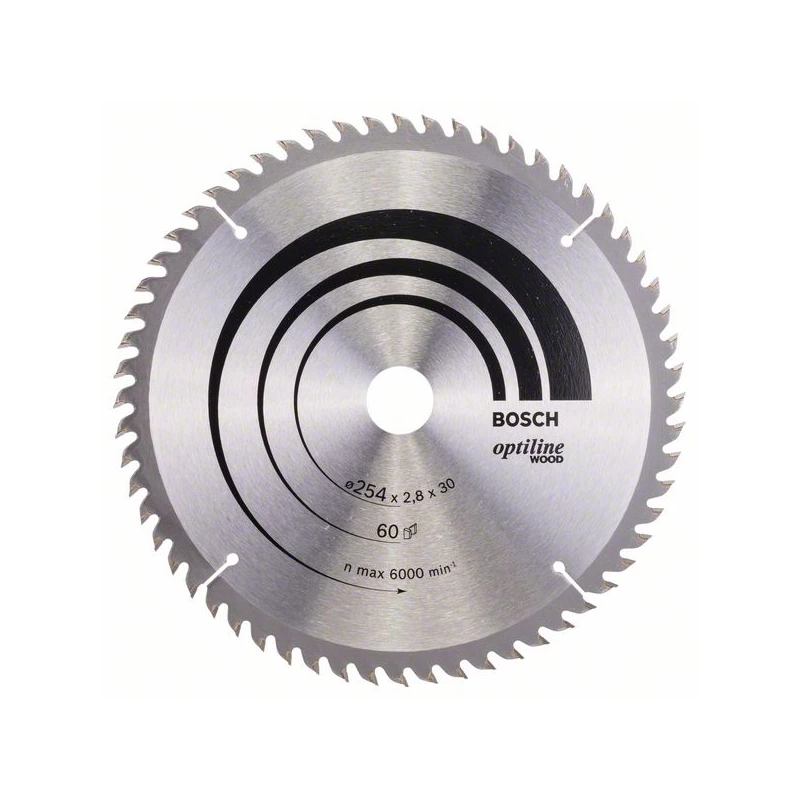 Stacionārā ripzāģa disks 254x30x60, kokam