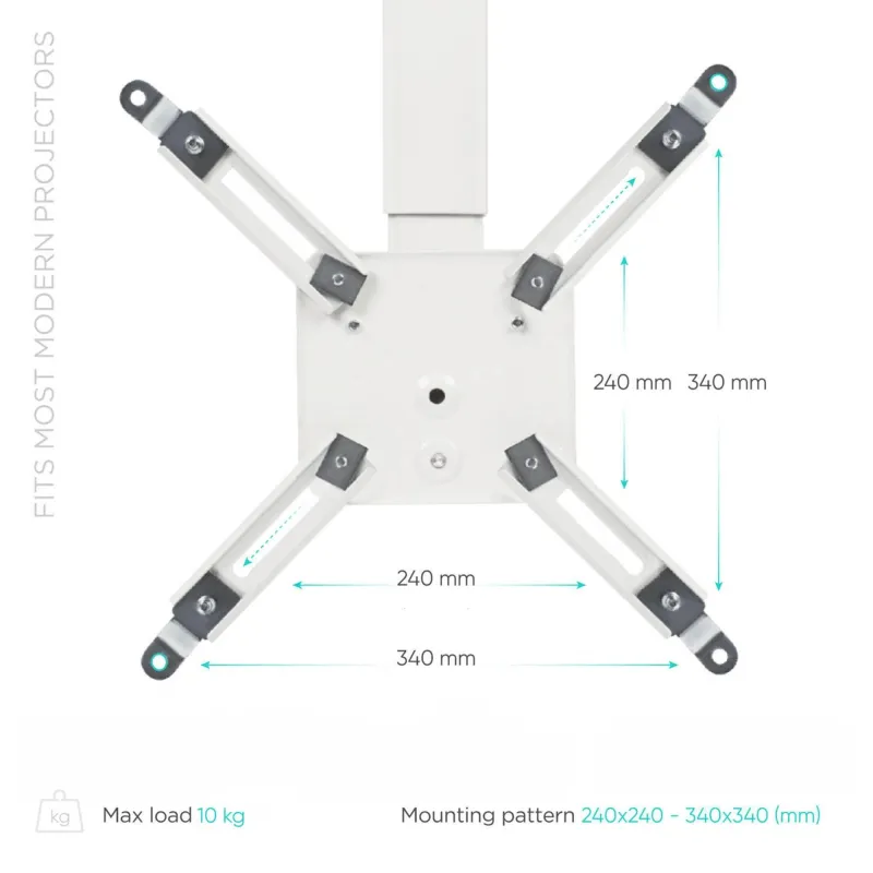 Projector acc mount-white k5a-w onkron