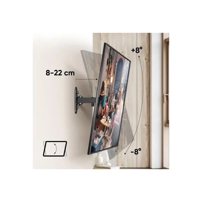 Tv set acc wall mount -10-35-black r2-b onkron