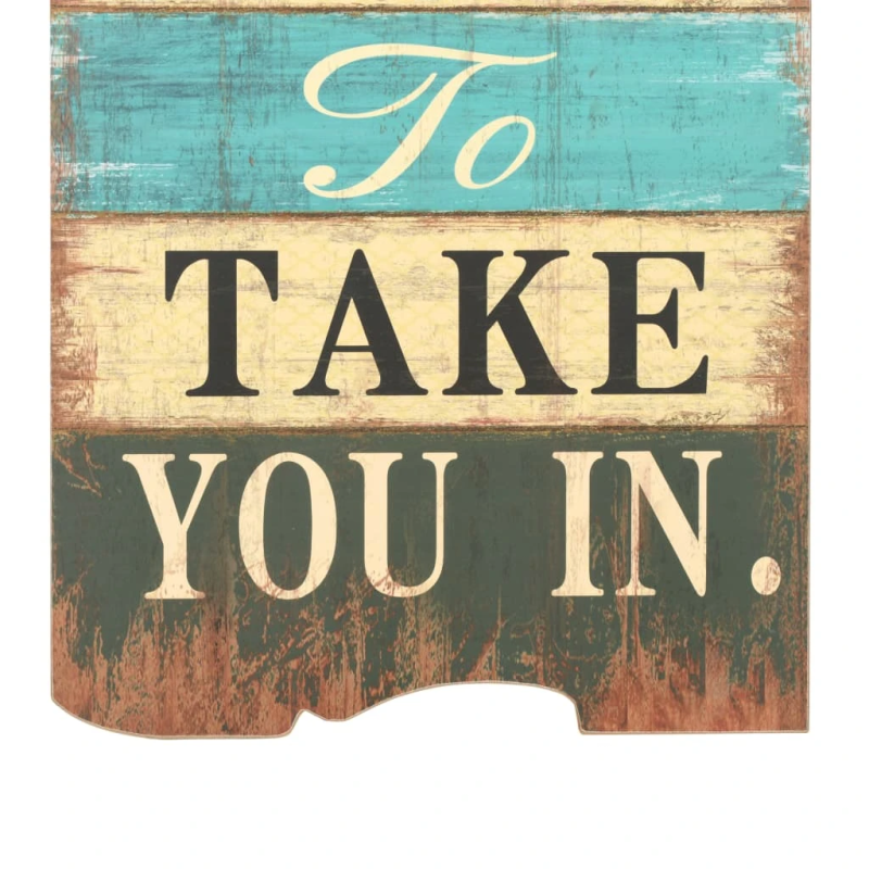 vidaXL drēbju pakaramais HOME IS, 120x40 cm, 6 āķīši