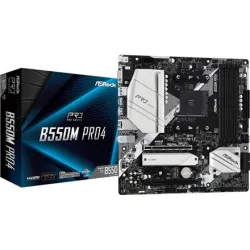 Mainboard-ASROCK-AMD B550-SAM4-MicroATX-1xPCI-Express 3.0 1x-1xPCI-Express 3.0 16x-1xM.2-1xPCI-Express 4.0 16x-Memory