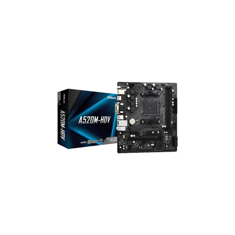 Mainboard-ASROCK-AMD A520-SAM4-Micro-ATX-Memory DDR4-Memory slots 2-1xPCI-Express 3.0 1x-1xPCI-Express 3.0 16x-1xM.2-1x15pin