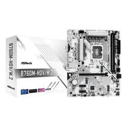 Mainboard-ASROCK-Intel B760 Express-LGA1700-Micro-ATX-Memory DDR5-Memory slots 2-2xPCI-Express 3.0 1x-1xPCI-Express 4.0