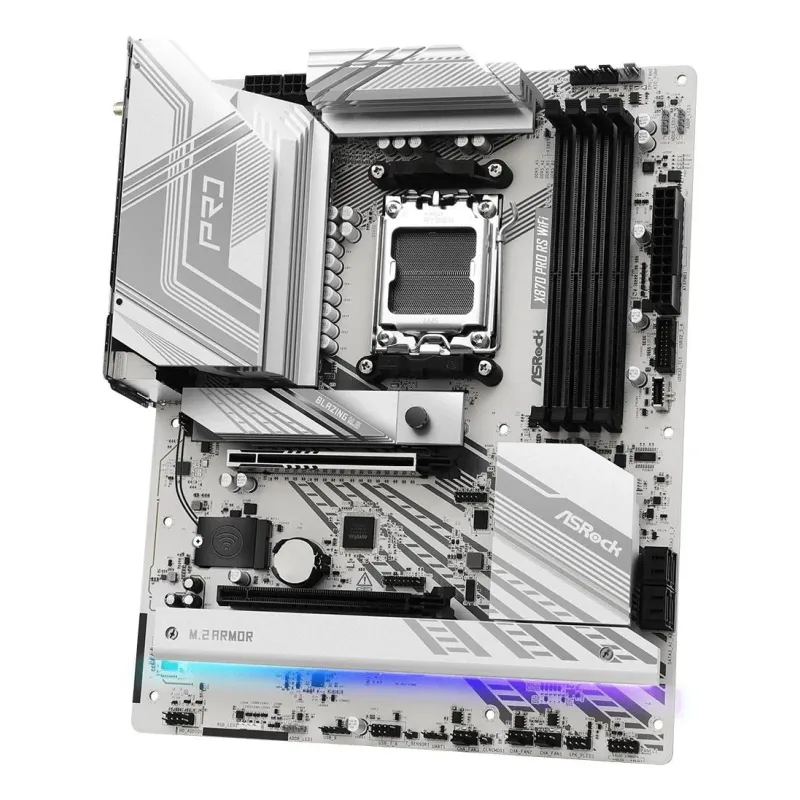 Mainboard-ASROCK-AMD X870-SAM5-ATX-Memory DDR5-Memory slots 4-1xPCI-Express 4.0 16x-1xPCI-Express 5.0 16x-4xM.2-1xHDMI-6xUSB