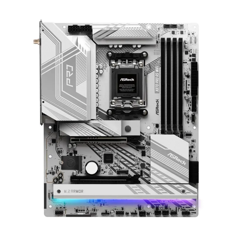 Mainboard-ASROCK-AMD X870-SAM5-ATX-Memory DDR5-Memory slots 4-1xPCI-Express 4.0 16x-1xPCI-Express 5.0 16x-4xM.2-1xHDMI-6xUSB