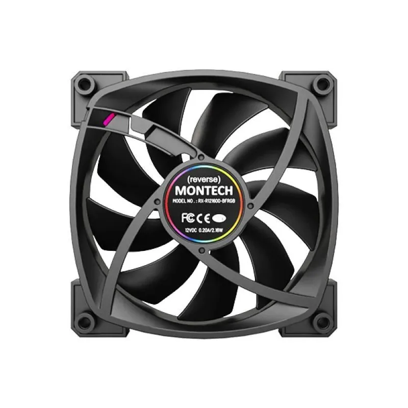 Case fan 120mm-rx120 pwm black montech