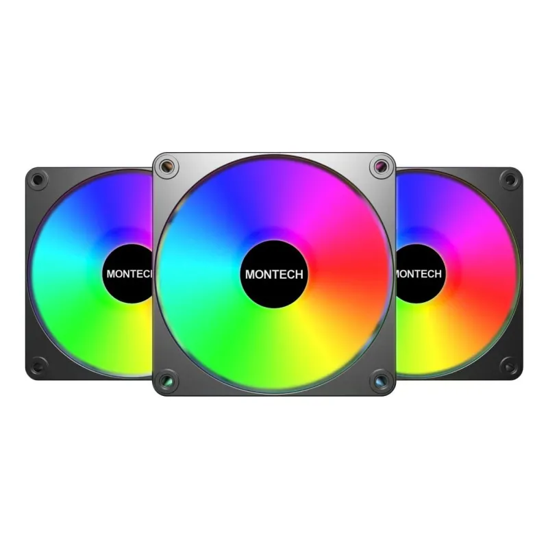 Case fan 120mm gf120 v2-argb pwm 3i1,b, montech
