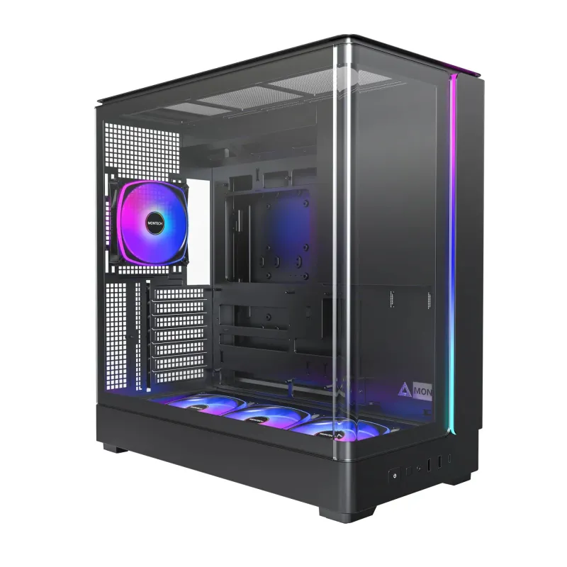 Case-MONTECH-micro ATX-Mini-ITX-Black-Midi Tower-PC-KING 45 PRO-KING45PRO,B,