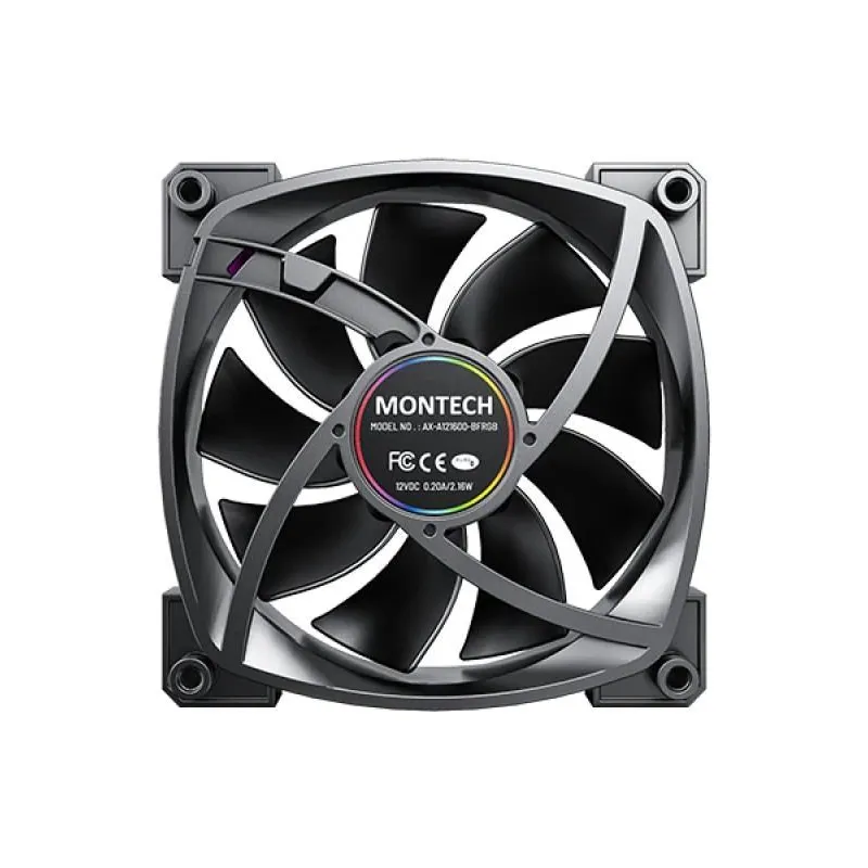Case fan 120mm-ax120 pwm black 3 in 1 montech