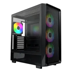 Case-MONTECH-X5-MidiTower-Case product features Transparent panel-Not included-Colour Black-X5,B,