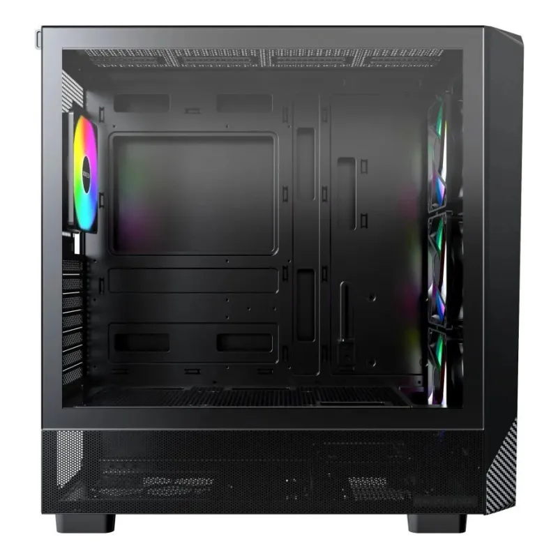 Case-MONTECH-X5-MidiTower-Case product features Transparent panel-Not included-Colour Black-X5,B,