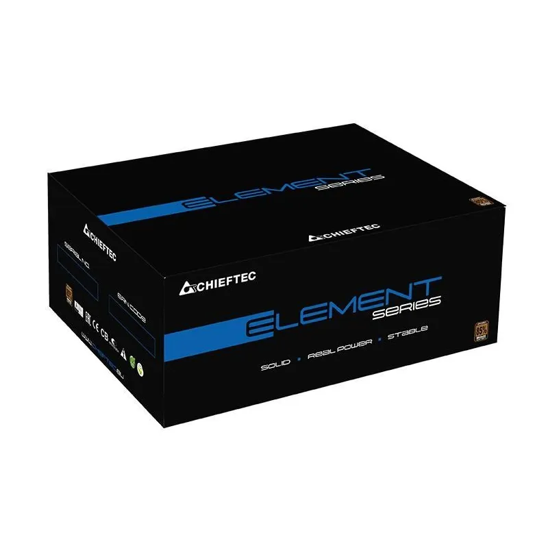 Power Supply-CHIEFTEC-600 Watts-Efficiency 80 PLUS BRONZE-PFC Active-ELP-600S