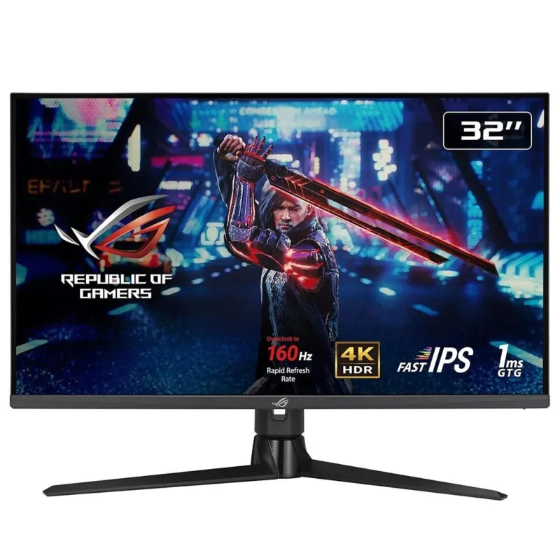 LCD Monitor-ASUS-32-Gaming-4K-Panel IPS-3840x2160-16:9-160Hz-Matte-1 ms-Swivel-Height adjustable-Tilt-Colour