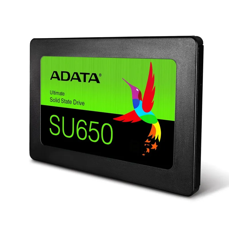 SSD-ADATA-SU650-256GB-SATA 3.0-3D NAND-Write speed 450 MBytes-sec-Read speed 520 MBytes-sec-2,5-TBW 140 TB-MTBF 2000000