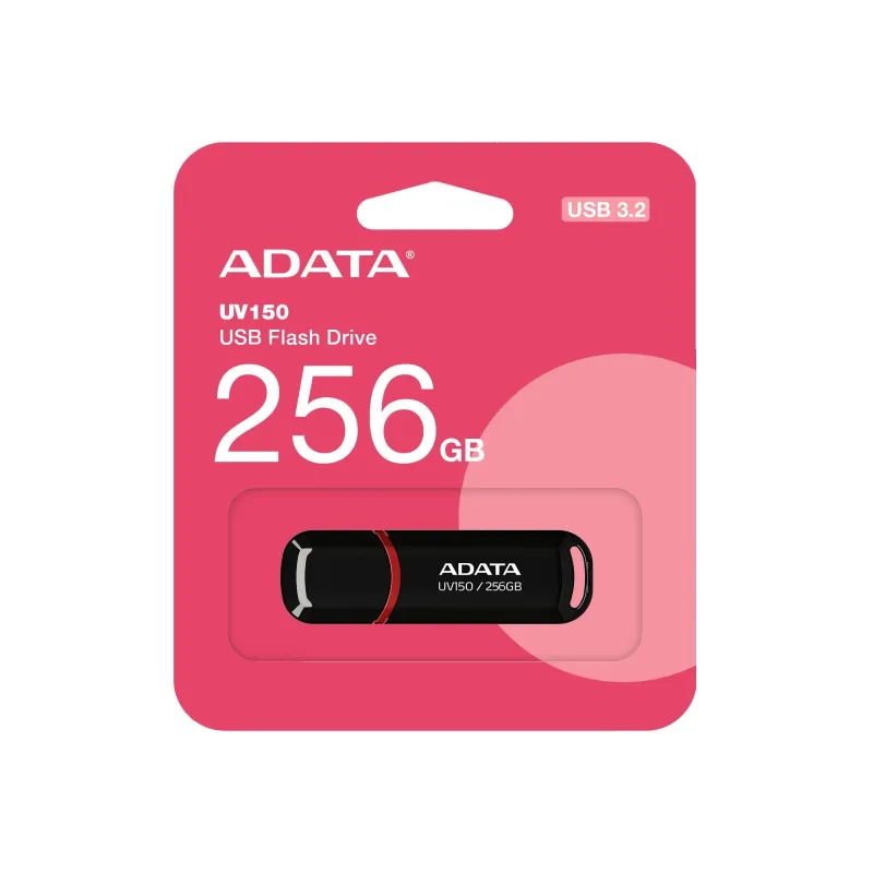 Memory drive flash usb3 256gb-black auv150-256g-rbk adata