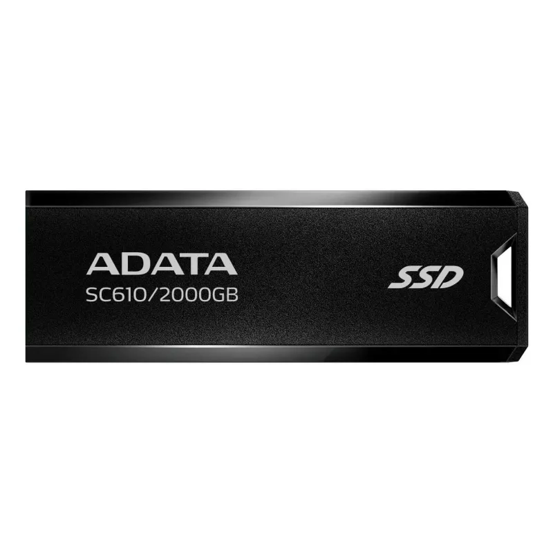 External SSD-ADATA-SC610-2TB-USB 3.2-Write speed 500 MBytes-sec-Read speed 550 MBytes-sec-SC610-2000G-CBK-RD