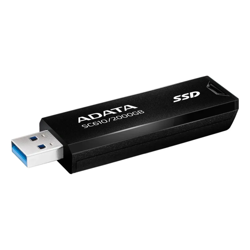 External SSD-ADATA-SC610-2TB-USB 3.2-Write speed 500 MBytes-sec-Read speed 550 MBytes-sec-SC610-2000G-CBK-RD