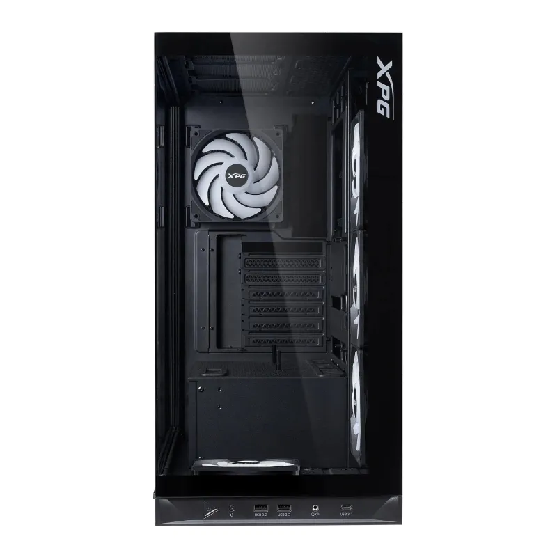 Case-ADATA-INVADER X BTF-MidiTower-Case product features Transparent panel-ATX-MicroATX-MiniITX-Colour Black-INVADERXBTFMT-BKCWW