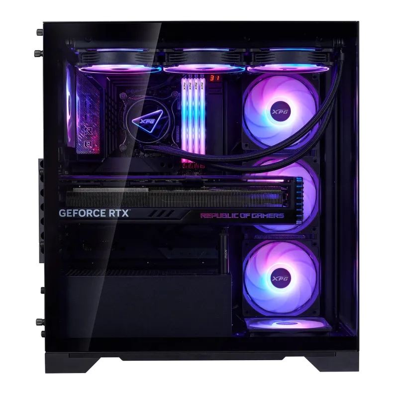 Case-ADATA-INVADER X BTF-MidiTower-Case product features Transparent panel-ATX-MicroATX-MiniITX-Colour Black-INVADERXBTFMT-BKCWW