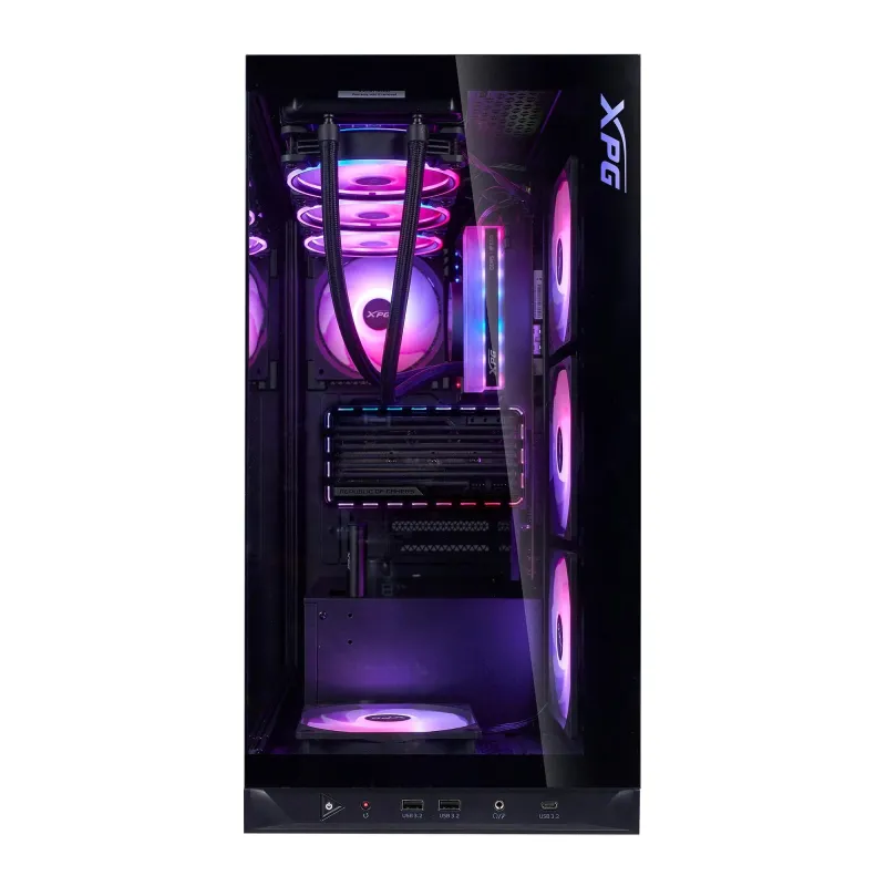 Case-ADATA-INVADER X BTF-MidiTower-Case product features Transparent panel-ATX-MicroATX-MiniITX-Colour Black-INVADERXBTFMT-BKCWW