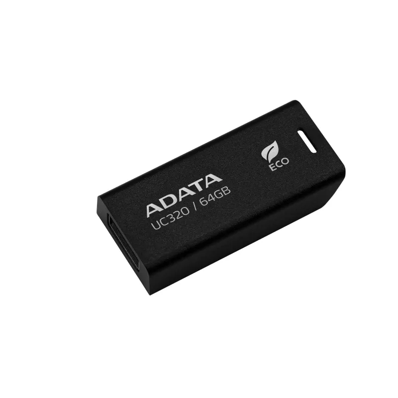 Memory drive flash usb3.2 64gb-black uc320-64g-rbk-bk adata