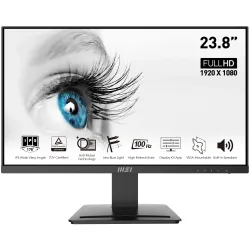 LCD Monitor-MSI-PRO MP243X-23.8-Business-Matte-Panel IPS-1920x1080-16:9-100Hz-4 ms-Speakers-PROMP243X