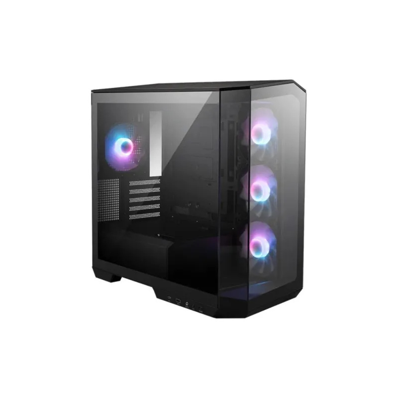 Case-MSI-MidiTower-Case product features Transparent panel-Not included-MicroATX-Colour Black-MAGPANOM100RPZ