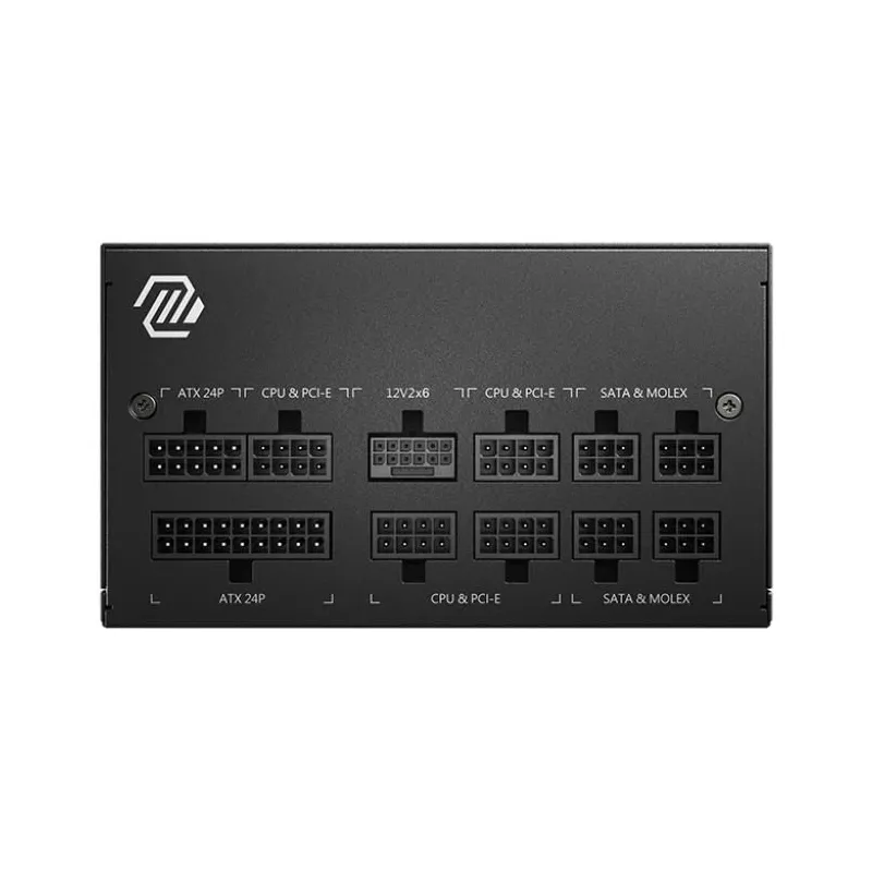 Power Supply-MSI-MAG A750GL PCIE5 II-750 Watts-Efficiency 80 PLUS GOLD-PFC Active-MAGA750GLPCIE5II