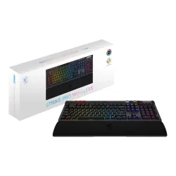 Keyboard gaming black us-strike pro w silent us msi