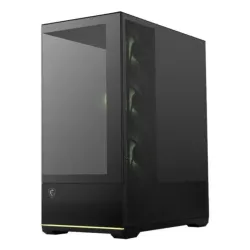 Case-MSI-MAG PANO 110R PZ-MidiTower-Case product features Transparent panel-Not included-Colour Black-MAGPANO110RPZ