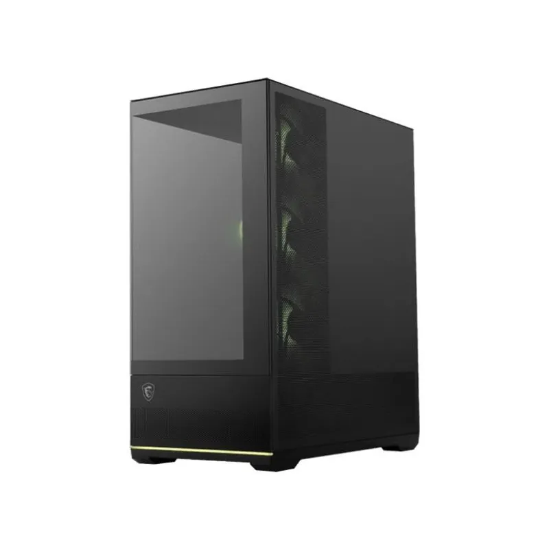 Case-MSI-MAG PANO 110R PZ-MidiTower-Case product features Transparent panel-Not included-Colour Black-MAGPANO110RPZ
