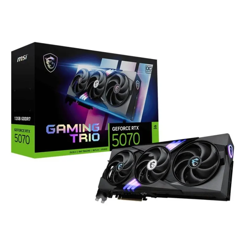 Graphics Card-MSI-NVIDIA GeForce RTX 5070-12 GB-GDDR7-192 bit-PCIE 5.0 16x-Triple slot
