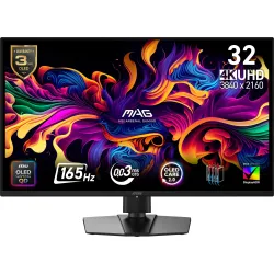 Monitor-MSI-31.5 -3840 x 2160 pixels-4K Ultra HD-Native aspect ratio 16:9-QD-OLED-Flat-MAG322UPQD-OLEDE16