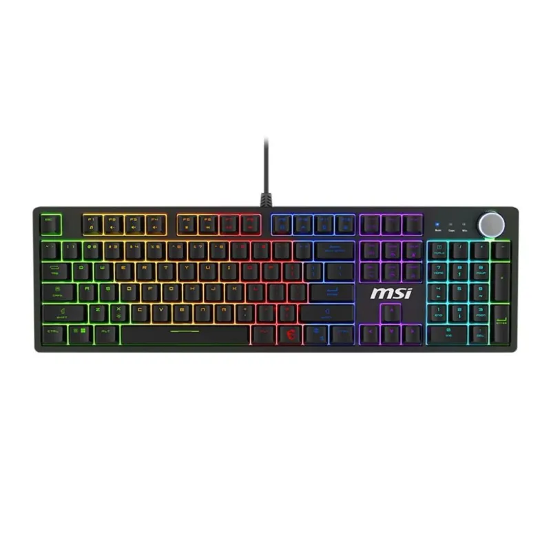 Keyboard gaming black us-forge gk310 red msi