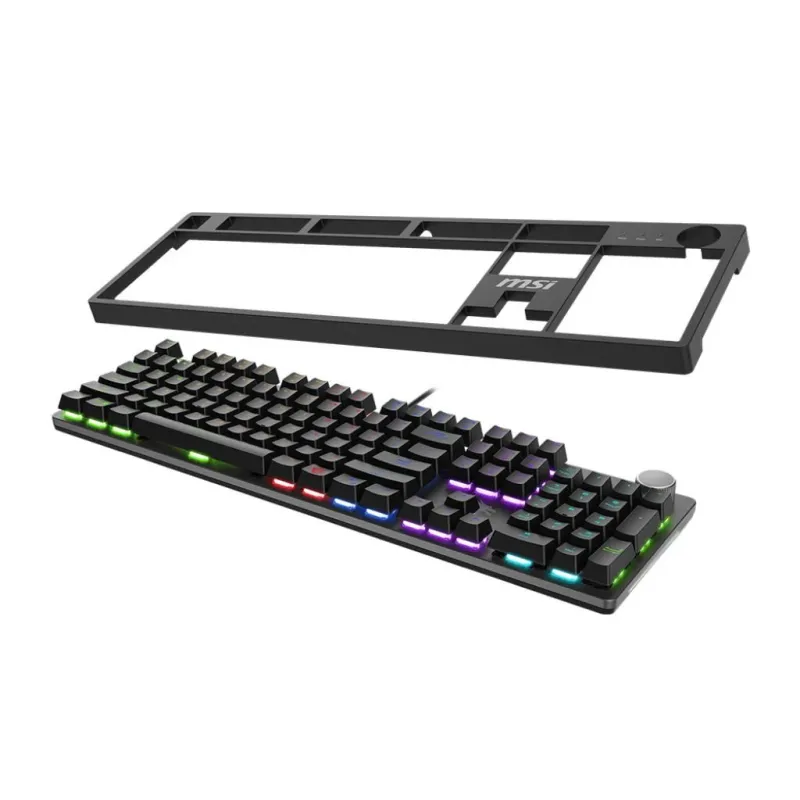 Keyboard gaming black us-forge gk310 red msi