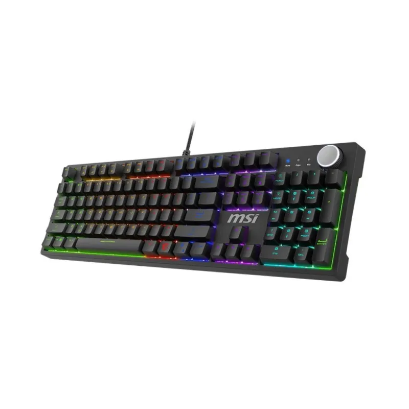 Keyboard gaming black us-forge gk310 red msi
