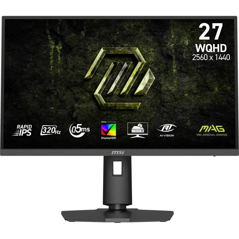 LCD Monitor-MSI-27 -2560 x 1440 pixels-Wide Quad HD-Native aspect ratio 16:9-LCD-Flat-MAG274QPFX32