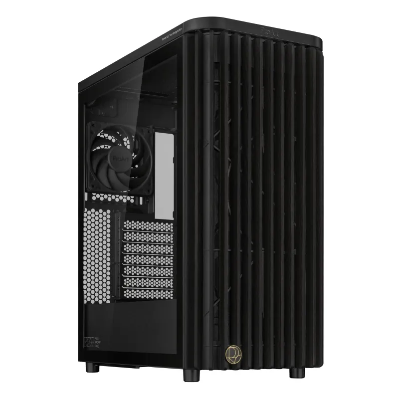Case-ASUS-ProArt PA401 Wood Edition - Tempered Glass Panel-MidiTower-Case product features Transparent panel-Not