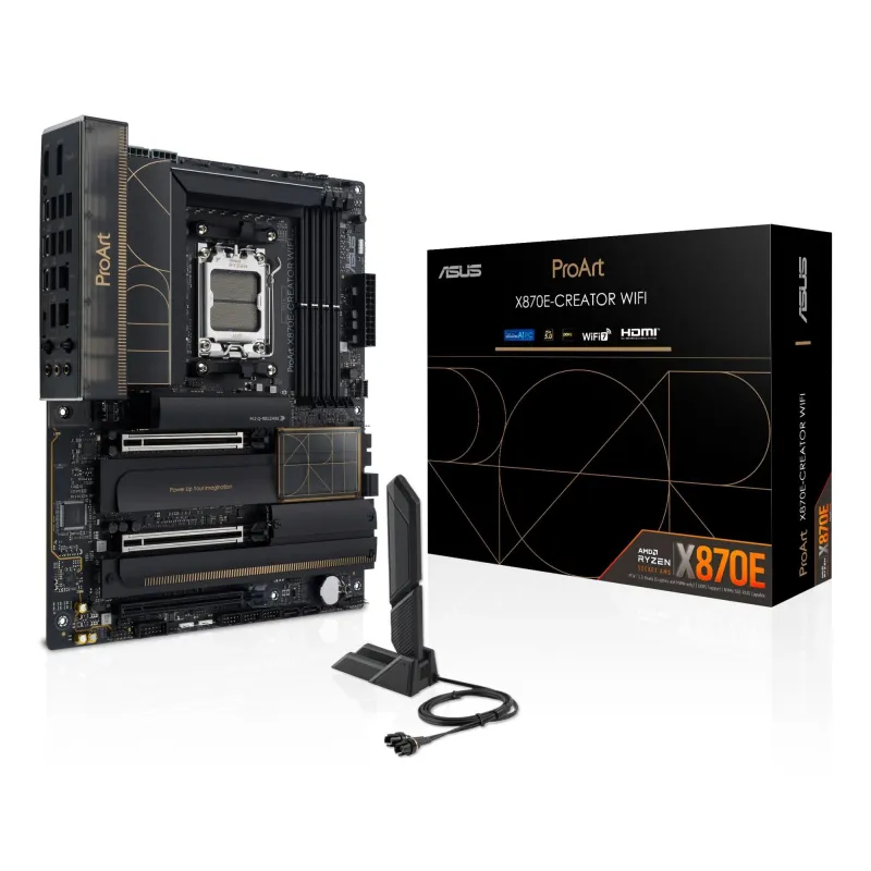 Mainboard-ASUS-AMD X870E-SAM5-ATX-Memory DDR5-Memory slots 4-3xPCI-Express 4.0 16x-2xPCI-Express 5.0