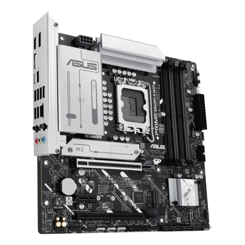 Mainboard-ASUS-Intel B860 Express-LGA1851-Micro-ATX-Memory DDR5-Memory slots 4-1xPCI-Express 4.0 1x-1xPCI-Express 4.0