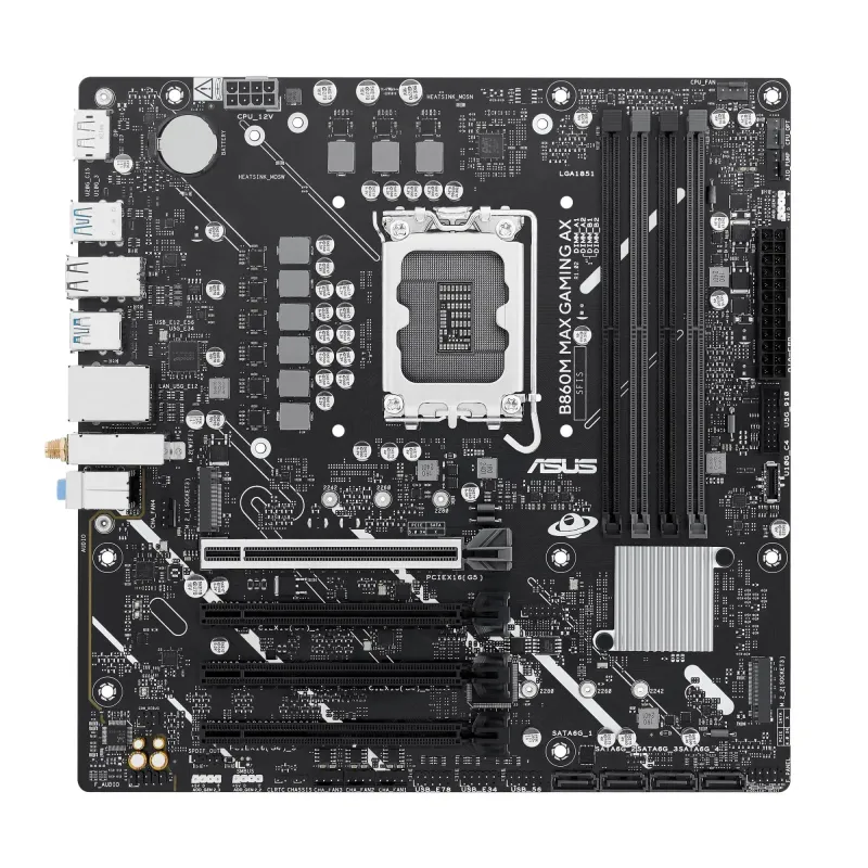 Mainboard-ASUS-Intel B860 Express-LGA1851-Micro-ATX-Memory DDR5-Memory slots 4-B860MMAXGAMINGAX