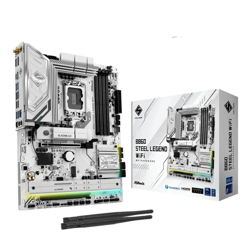 Mainboard-ASROCK-Intel B860 Express-LGA1851-ATX-Memory DDR5-Memory slots 4-1xPCI-Express 4.0 16x-1xPCI-Express 5.0
