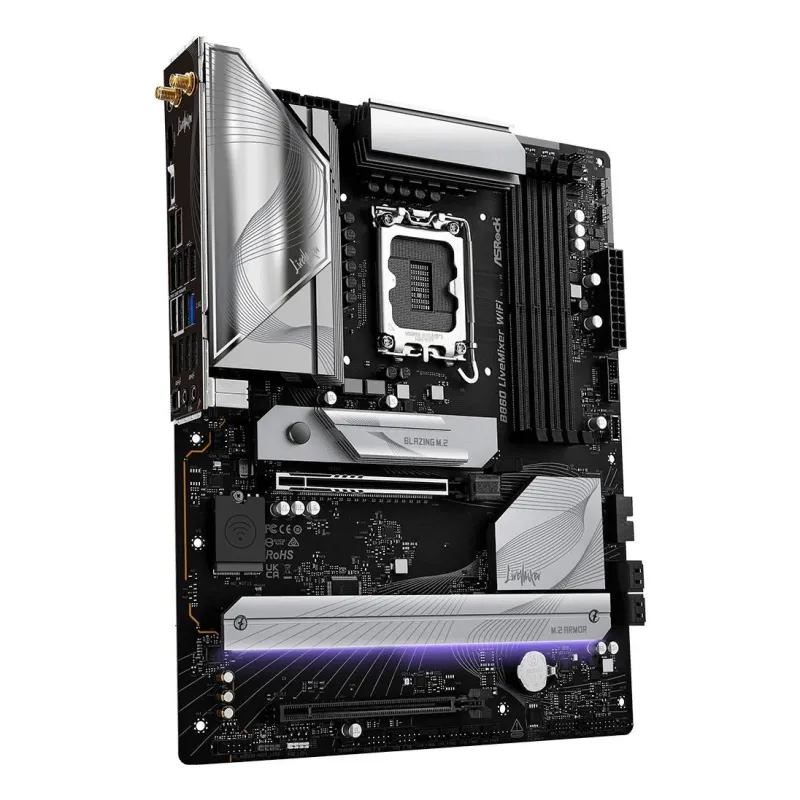 Mainboard-ASROCK-Intel B860 Express-LGA1851-ATX-Memory DDR5-Memory slots 4-1xPCI-Express 4.0 16x-1xPCI-Express 5.0