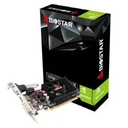 Graphics Card-BIOSTAR-NVIDIA GeForce 210-1 GB-DDR3-64 bit-PCIE 2.0 16x-Memory 1333 MHz-GPU 589 MHz-Single Slot Fansink-1x15pin