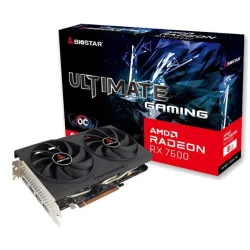 Graphics Card-BIOSTAR-AMD-Radeon RX 7600-2318 MHz-8 GB-GDDR6-128 bit-PCI Express 4.0-Active-VA76S6RM81