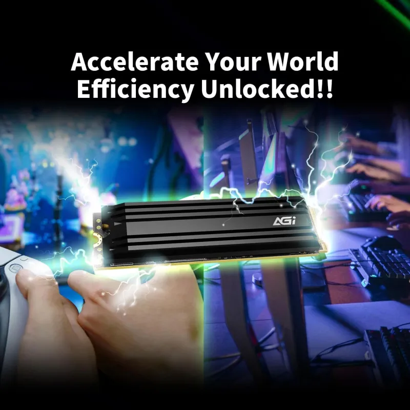 SSD-AGI-750xTBW rating-MTBF 2000000 h-Read speed 7400 MB-s-Write speed 5200 MB-s-NVMe Yes-PCI Express 4.0-M.2-1000