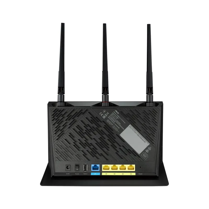 Wireless Router-ASUS-Wireless Router-2600 Mbps-Wi-Fi 5-USB 2.0-1 WAN-4x10-100-1000M-Number of antennas 4-4G-AC86U