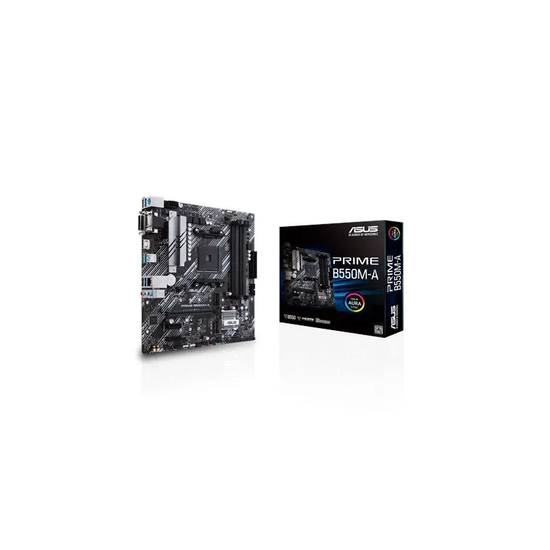 Mainboard-ASUS-AMD B550-SAM4-MicroATX-Memory DDR4-Memory slots 4-2xPCI-Express 3.0 1x-1xPCI-Express 4.0 16x-2xM.2-1x15pin