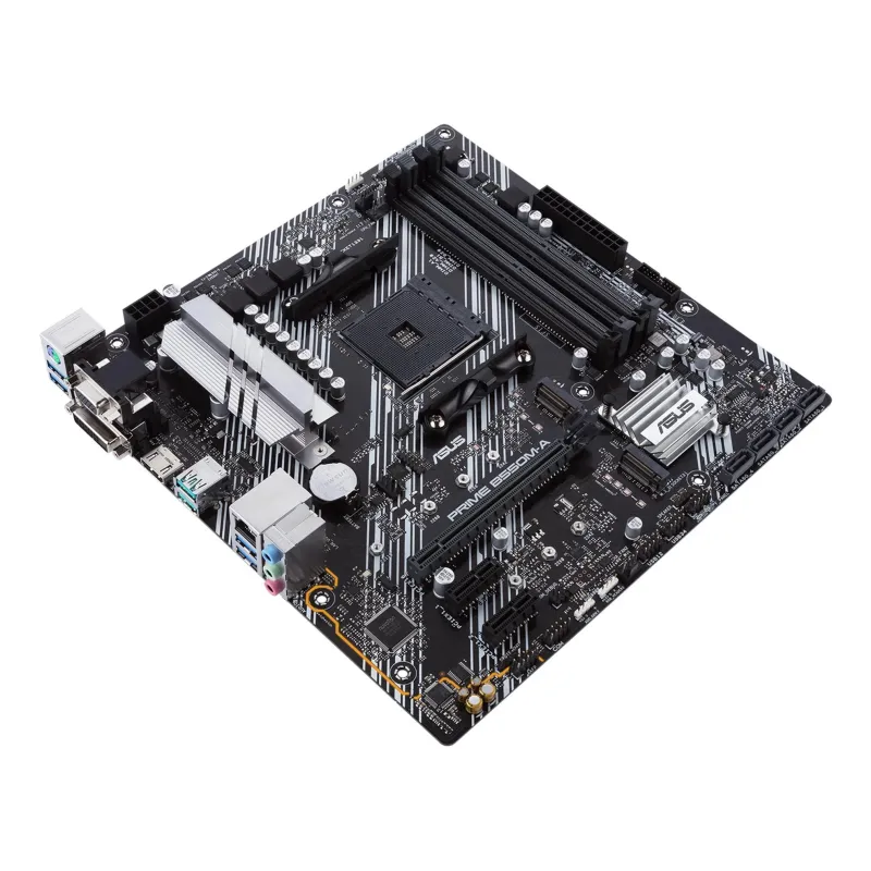 Mainboard-ASUS-AMD B550-SAM4-MicroATX-Memory DDR4-Memory slots 4-2xPCI-Express 3.0 1x-1xPCI-Express 4.0 16x-2xM.2-1x15pin